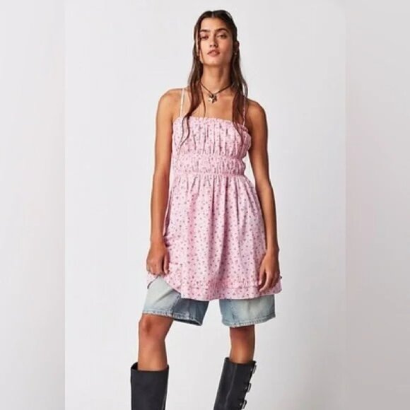 038 Free People Floral Gabby Mini Dress NWT Sizes Medium & Large - Picture 1 of 8